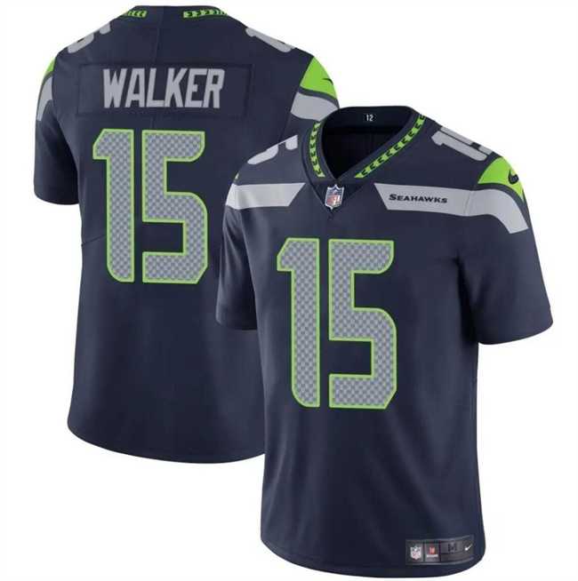 Men & Women & Youth Seattle Seahawks #15 P.J. Walker Navy Vapor Limited Football Stitched Jersey